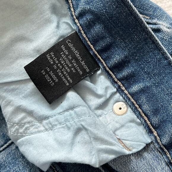 Vintage Calvin Klein Jeans Skinny Fit Regular Rise Mens 33/16 BLACK LABEL - Picture 4 of 10